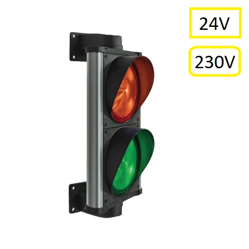 ASF Semafor dvojkomorový, červená/zelená LED, hlinikové telo, 0-230V CHR2LRV
