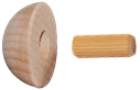 drevené ukončenie madla (ø 42mm), drevo: buk bez povrchového náteru
