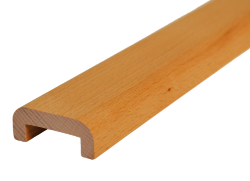 drevený profil (48x19mm /L:2300mm), materiál: buk, brúsený povrch bez náteru, balenie: PVC fólia