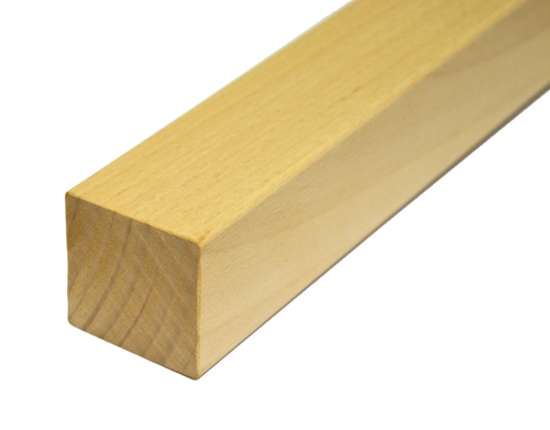 drevený profil štvorcový (40x40mm /L:2500mm) materiál: buk, brúsený povrch, bez náteru, balenie: PVC fólia