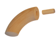 drevený ukončovací oblúk (ø 42mm /86°), drevo: buk bez povrchového náteru
