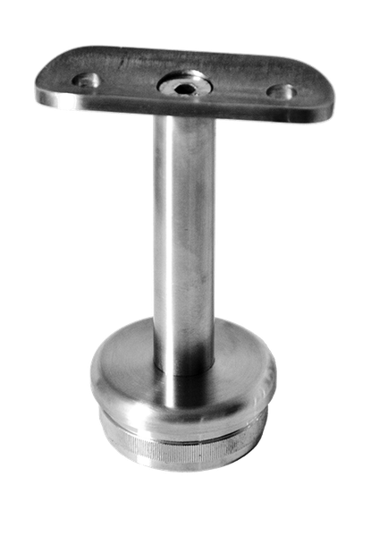 držiak madla pevný na trubku ø 42.4mm (77x64mm), brúsená nerez K320 /AISI304, narážací