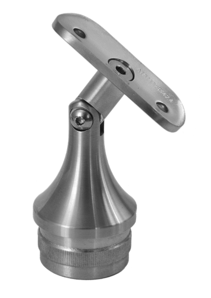 držiak madla s kĺbom na trubku ø 42.4mm (69x64mm), brúsená nerez K320 /AISI304