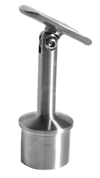 držiak madla s kĺbom na trubku ø 42.4mm (78x64mm), brúsená nerez K320 /AISI304