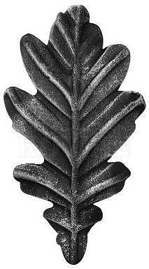 Dubový list kovaný 100x55x2 mm