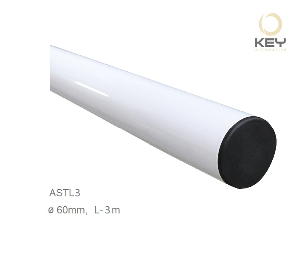KEY AST3F rameno hliníkové biele L-3m, ø60mm pre závoru ALT324KF
