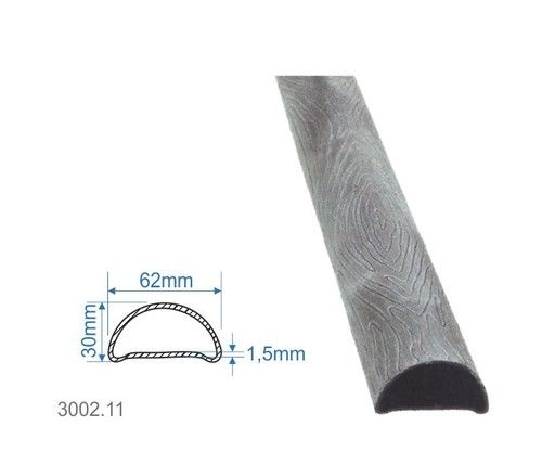 madlová tyč dutá 62x30x1,5mm, vzor kôra 3m 3002.11-3