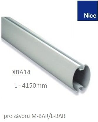 Nice XBA14 hliníkové oválne rameno, farba biela, rozmer: 69 x 92 x 4150mm