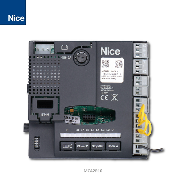 Riadovacia jednotka Nice MCA2R10 náhradná karta pre MC424LR10, nová generácia so zabudovaným príjimačom, kompatibilná so staršou verziou