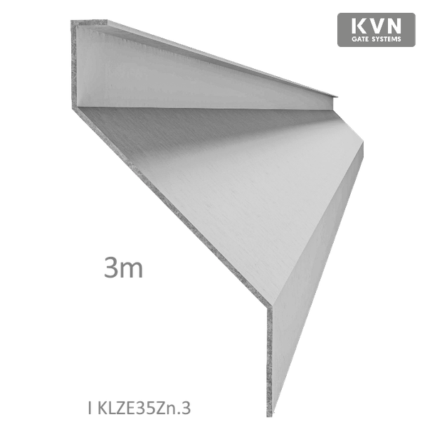 Z-profil-lamela L-3000mm, 23x40x20x1,5mm s vystuženou hranou 10mm, zinkovaný plech KLZE35Zn-3